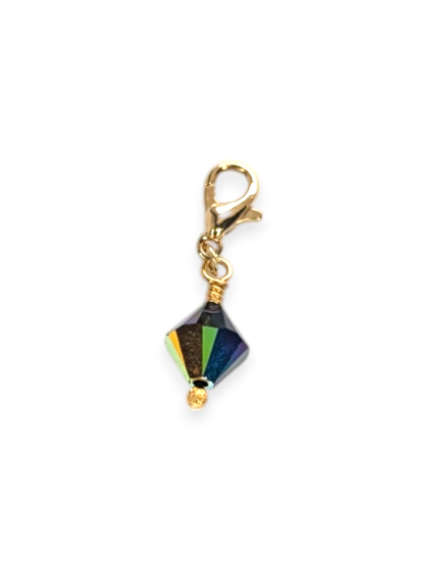 Black Crystal Bead Charm