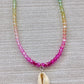 Rainbow Cowrie Shell choker