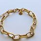 Gold Paperclip Chain Bracelet - 24k gold plated