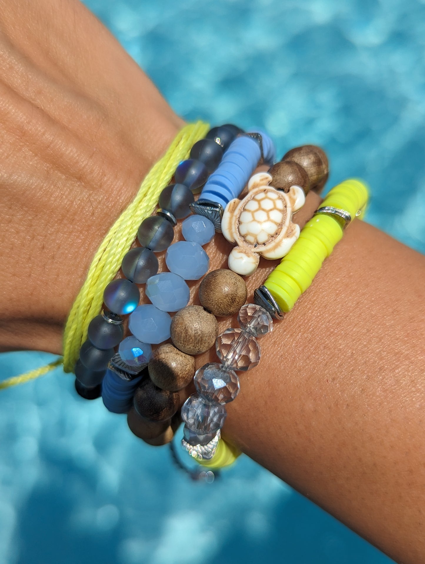 Sea Turtle Wood Diffuser Bracelet