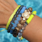 Cappa Creations Tropical bohemian jewelry inspired by the ocean and made with aloha, featuring our customizable beachy bracelets stacks
