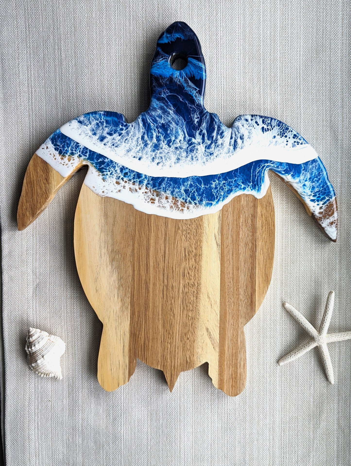 Sea Turtle Acacia Wood Wave Board