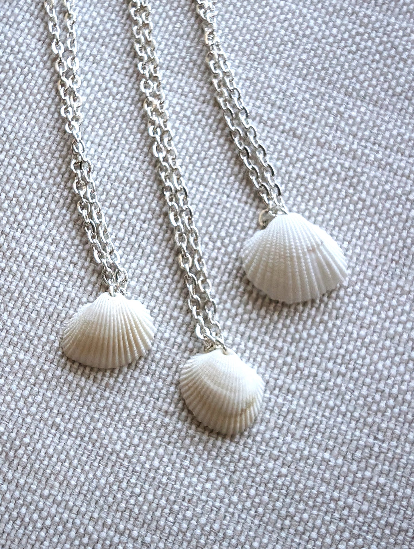 Cappa Creations Tropical bohemian necklaces, inspired by the ocean and aloha, Hawaiian necklace, tropical jewelry, handmade with real natural gulf coast shells found on the coast. boho jewelry, white gulf coast pendant