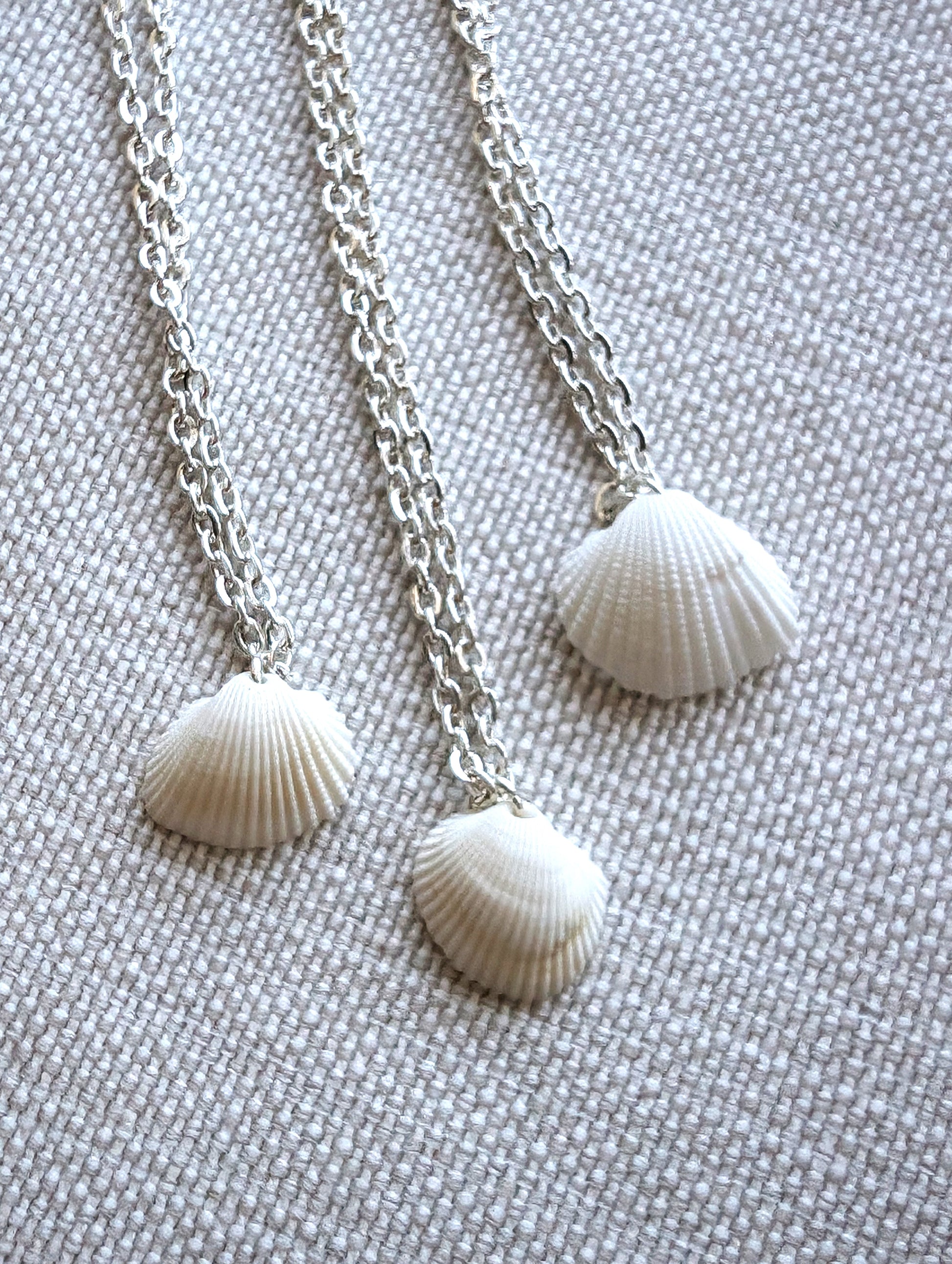 Cappa Creations Tropical bohemian necklaces, inspired by the ocean and aloha, Hawaiian necklace, tropical jewelry, handmade with real natural gulf coast shells found on the coast. boho jewelry, white gulf coast pendant