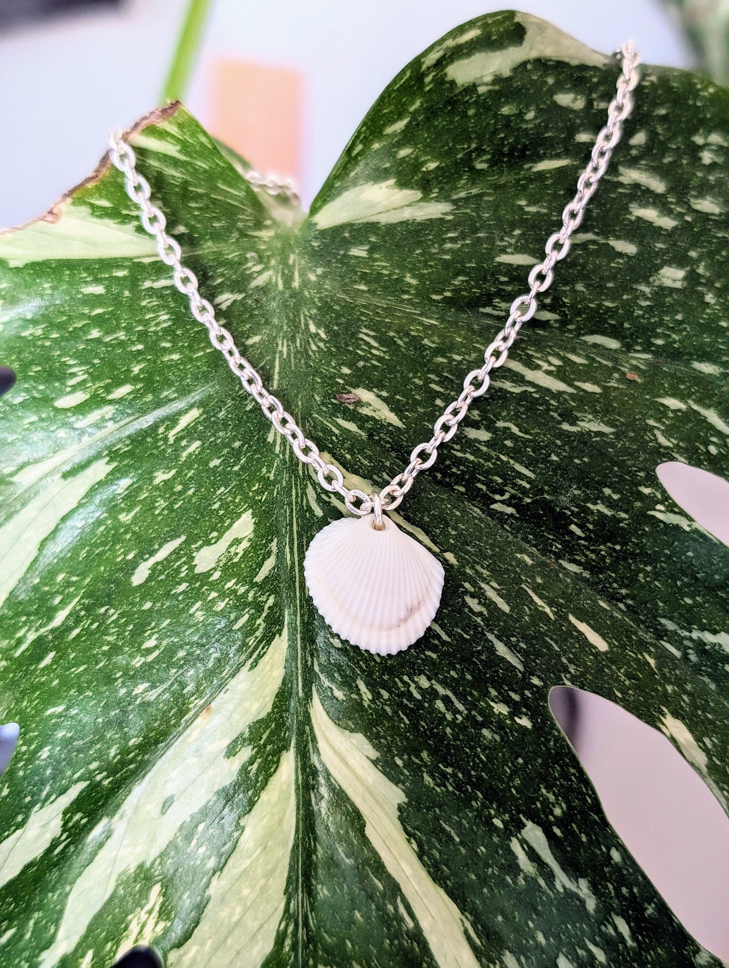 Cappa Creations Tropical bohemian necklaces, inspired by the ocean and aloha, Hawaiian necklace, tropical jewelry, handmade with real natural gulf coast shells found on the coast. boho jewelry, white gulf coast pendant