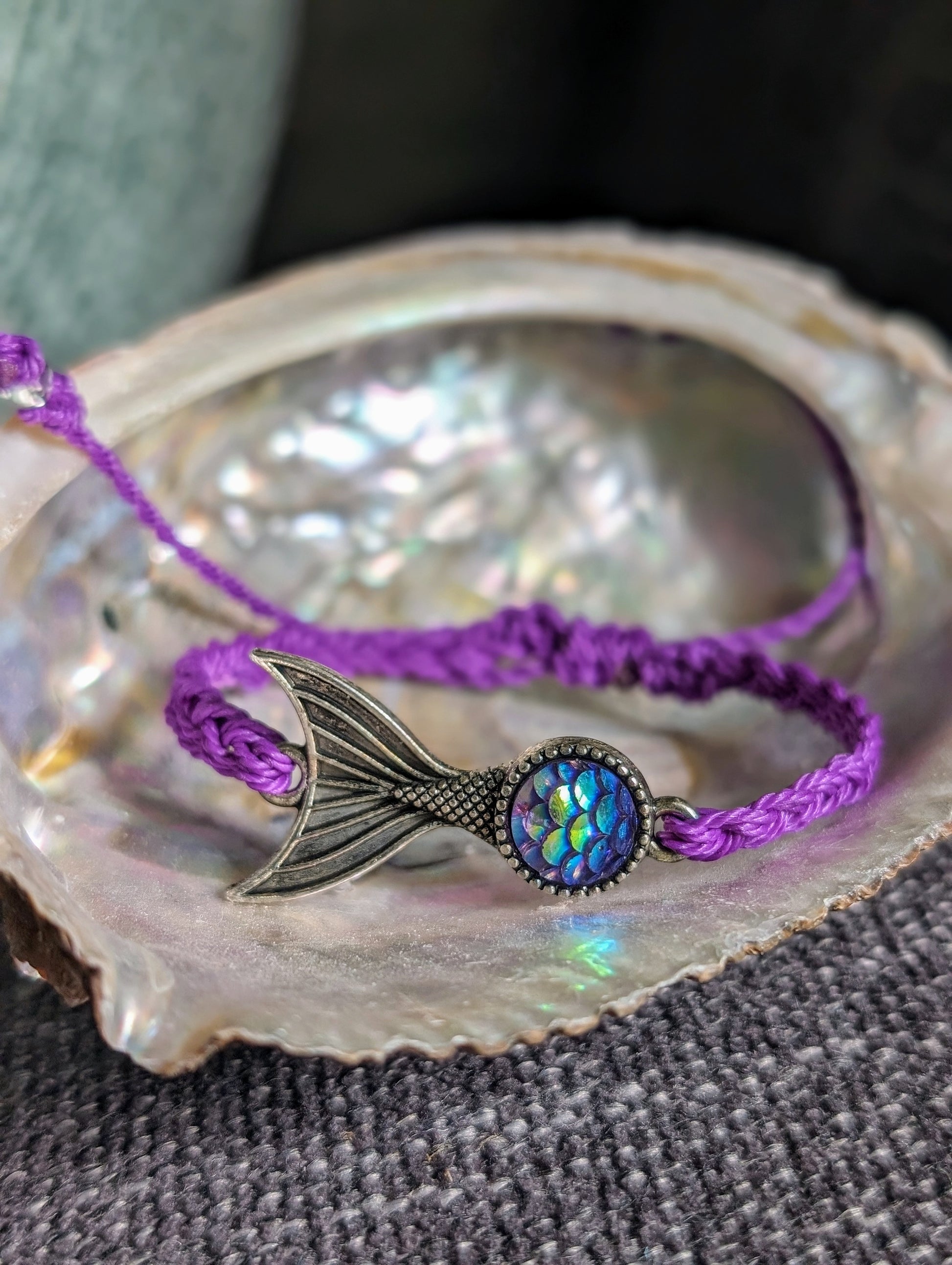 cappa creations mermaid tail bracelet - marame bracelet - boho vibes - mermaid jewelry - bohemian jewelry - ocean - tropical  - mermaid scales