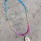 Rainbow Cowrie Shell choker