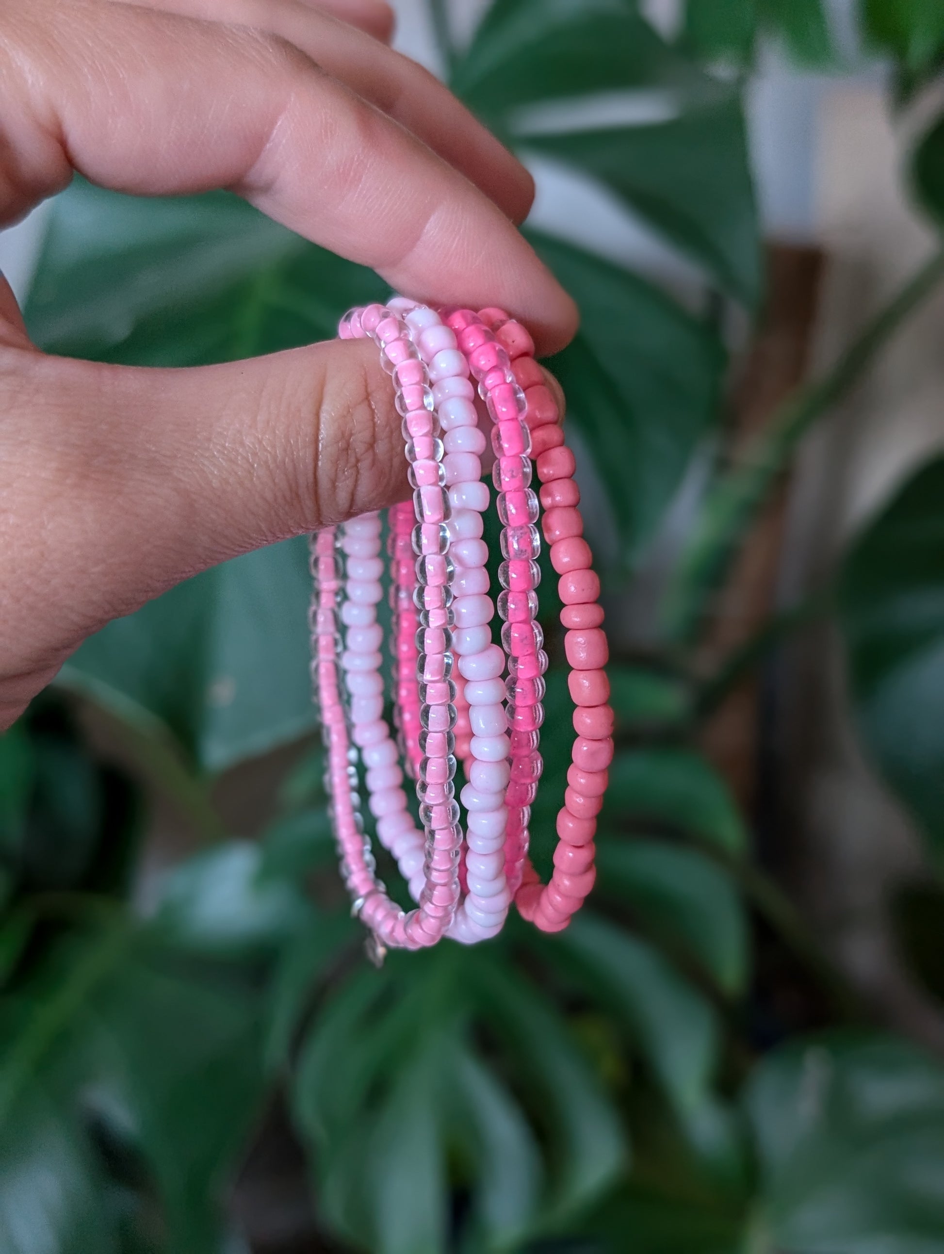 Each Cappa Creations stack features 4 color-coordinated Bracelets, making it easy to mix and match to create your own unique look. Simple yet versatile, these stacks are perfect for any occasion. Express your personality and elevate your outfit with an array of vibrant color choices! bubble gum pink mix