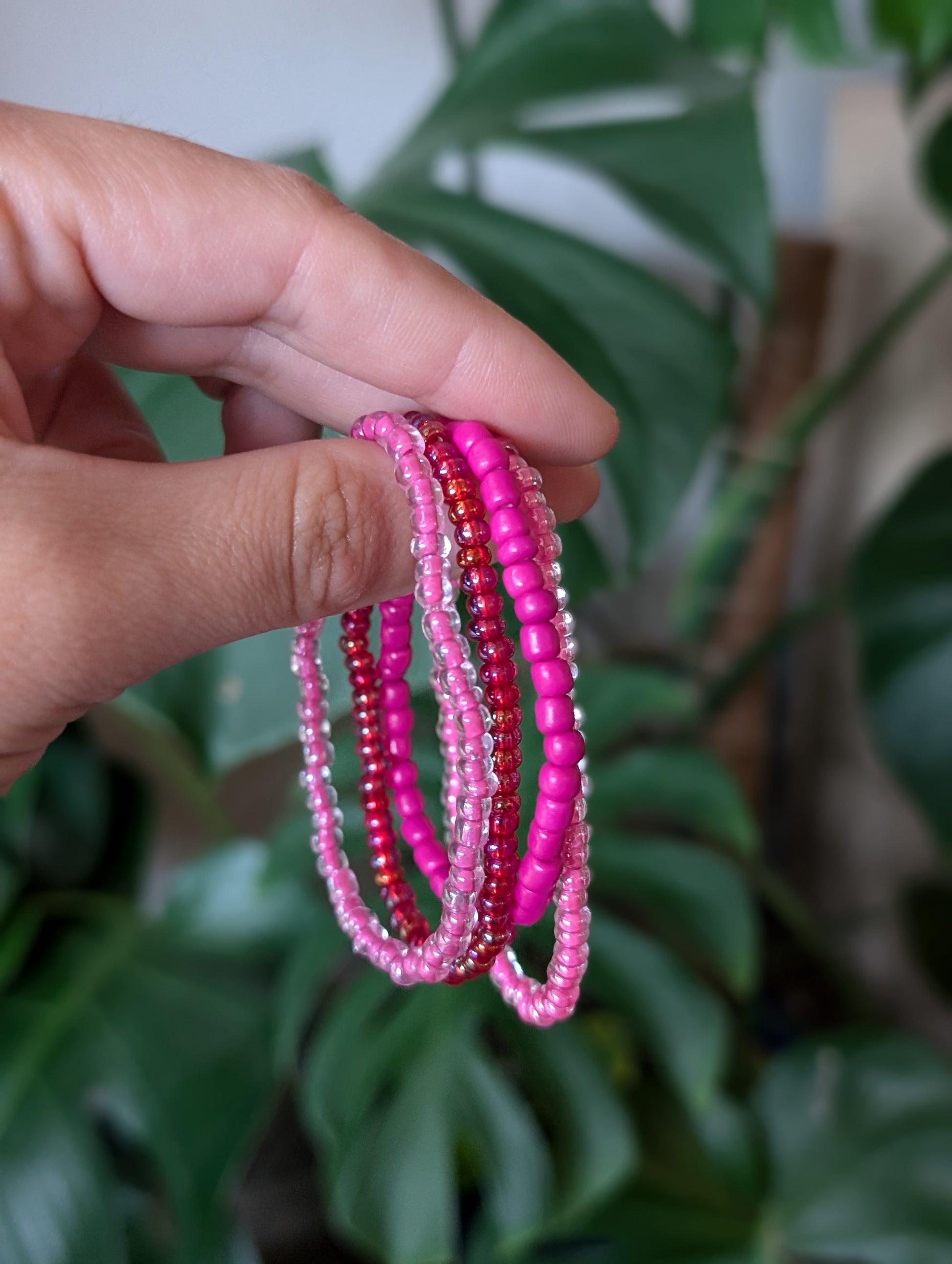 Each Cappa Creations stack features 4 color-coordinated Bracelets, making it easy to mix and match to create your own unique look. Simple yet versatile, these stacks are perfect for any occasion. Express your personality and elevate your outfit with an array of vibrant color choices! hot pink mix