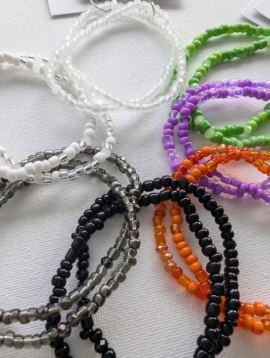 Simple Stacker Bracelet in bright Halloween colors