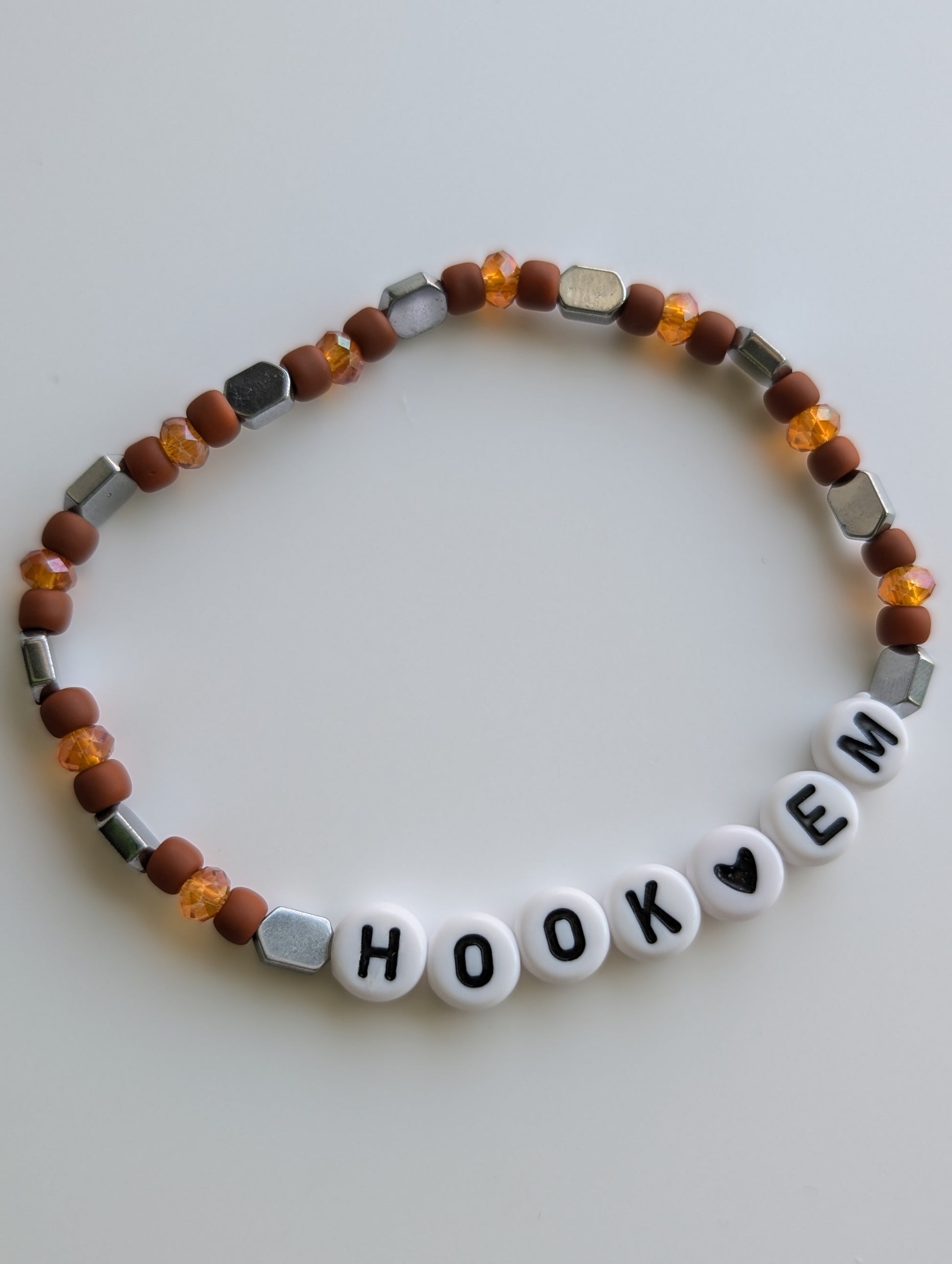 Texas long horns game day support bracelet