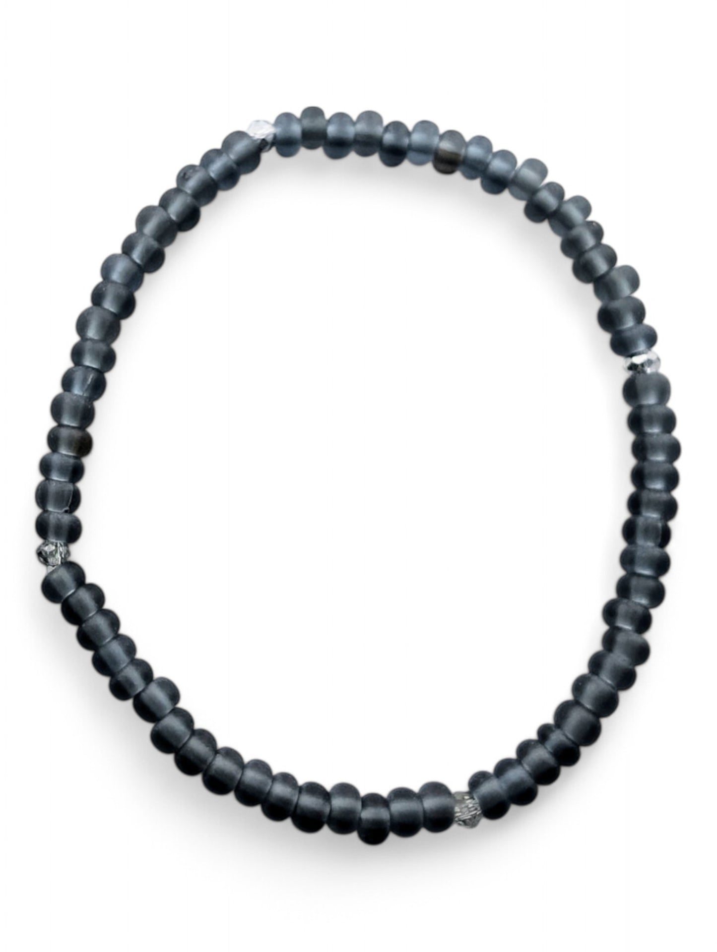 Matte Slate Sparkle Stacker Bracelet