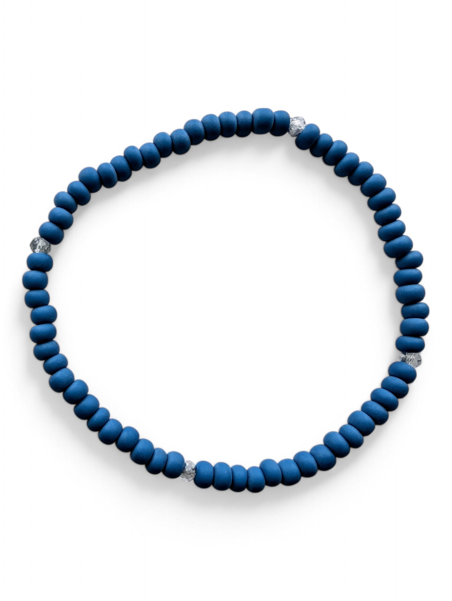 Matte Blue Sparkle Stacker Bracelet