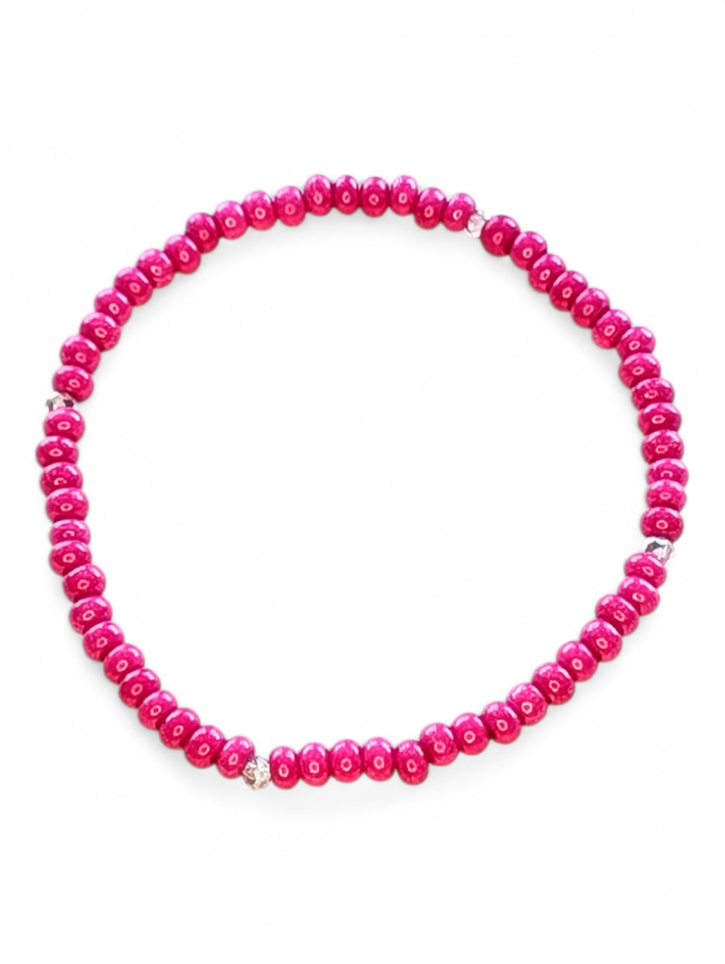 Hot Pink Galantine Sparkle Stacker Bracelet