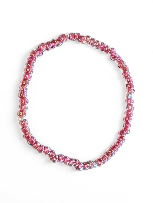 Iridescent Dusty Rose Galantine Sparkle Stacker Bracelet