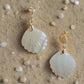 Gold Hammered Shell Earrings – 18k Gold Plated