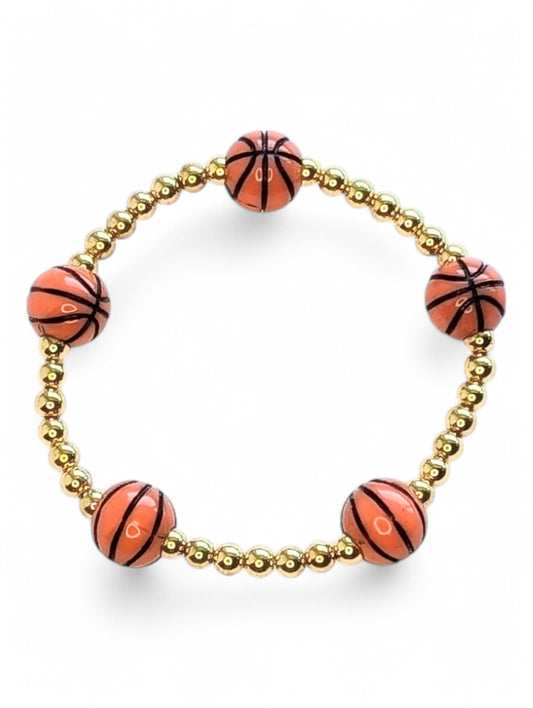 Gold Basketball Bracelet