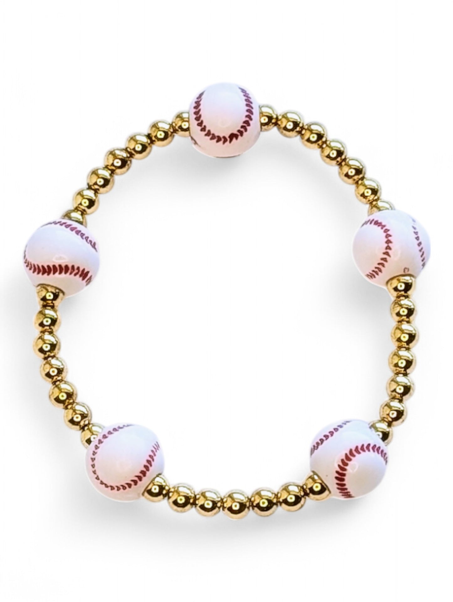 Gold Baseball Bracelet