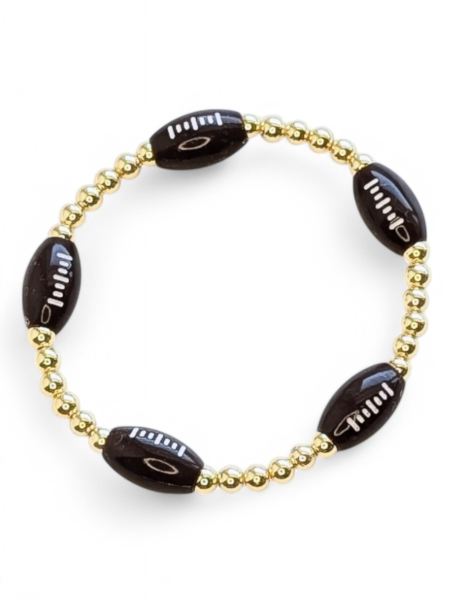 Gold Football Bracelet