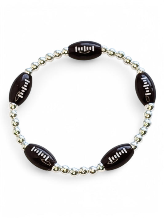 Silver Football Bracelet