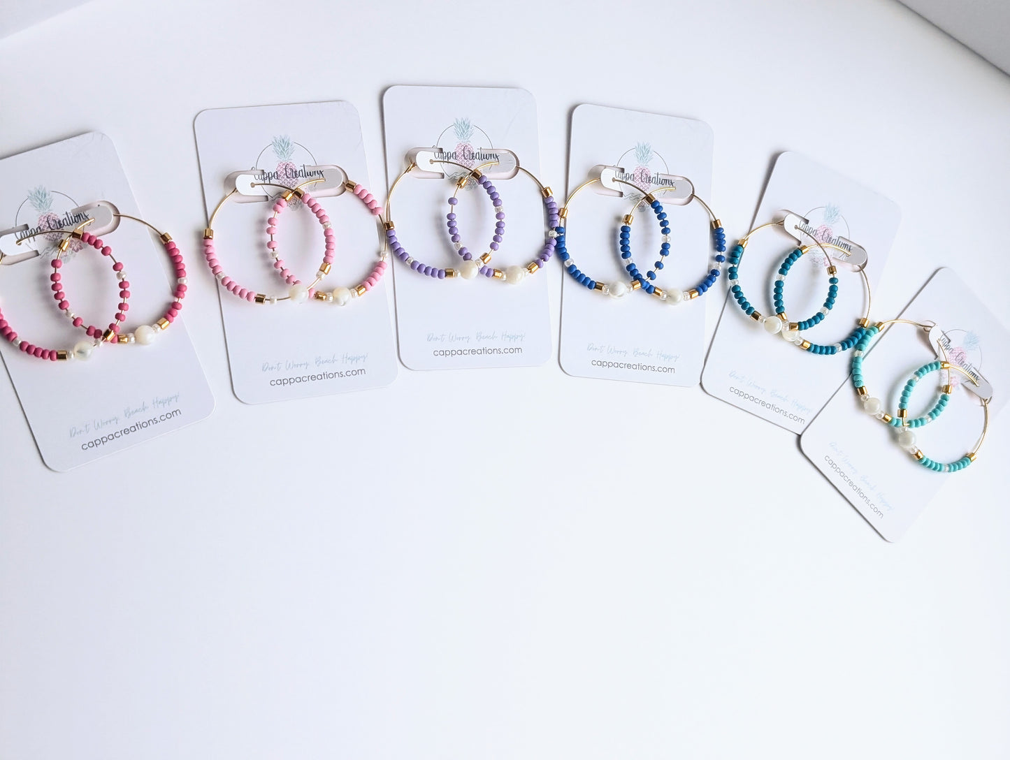 Color Pop Beaded Hoop Earrings