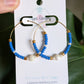 Color Pop Beaded Hoop Earrings