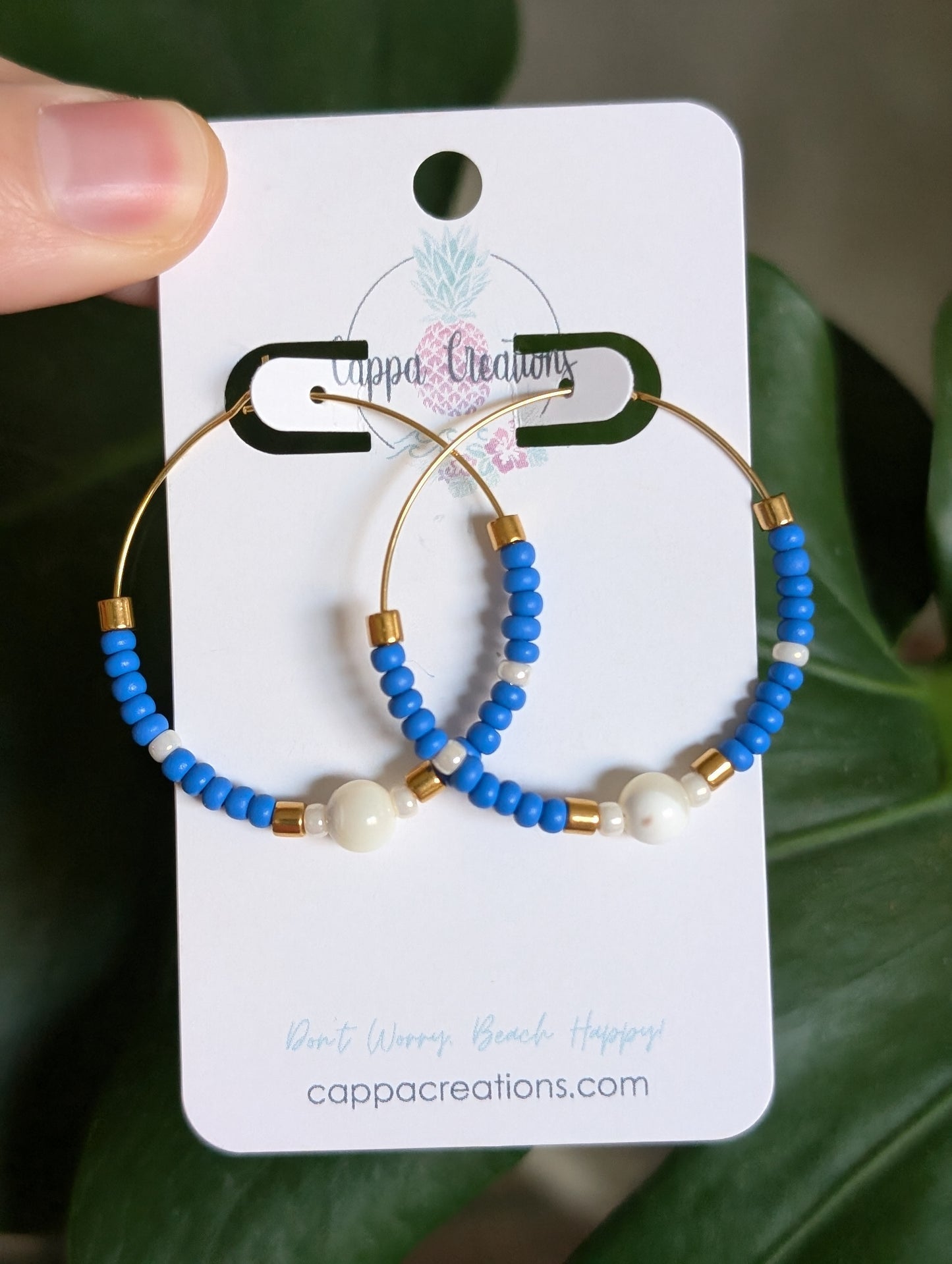 Color Pop Beaded Hoop Earrings