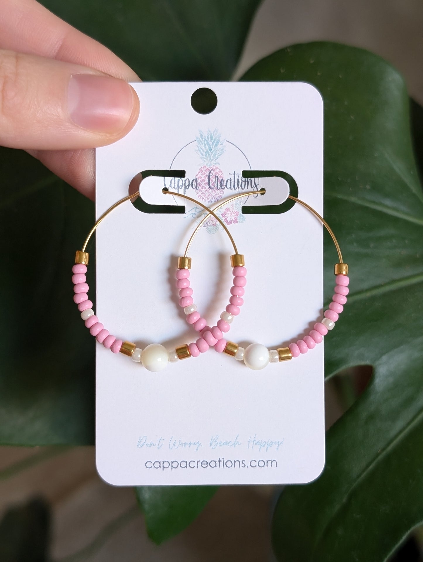 Color Pop Beaded Hoop Earrings