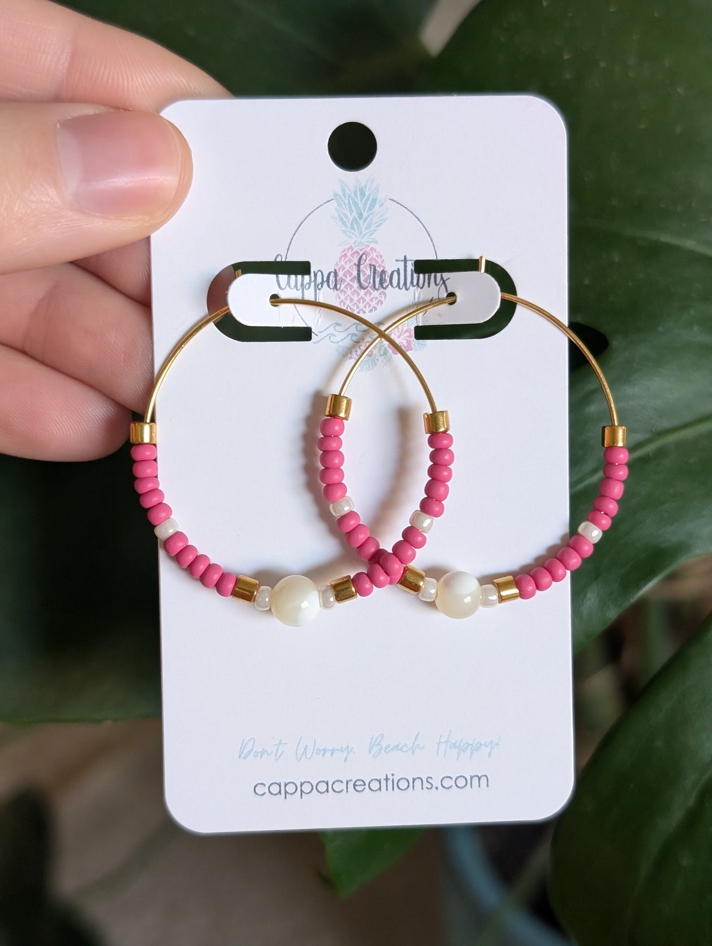 Color Pop Beaded Hoop Earrings