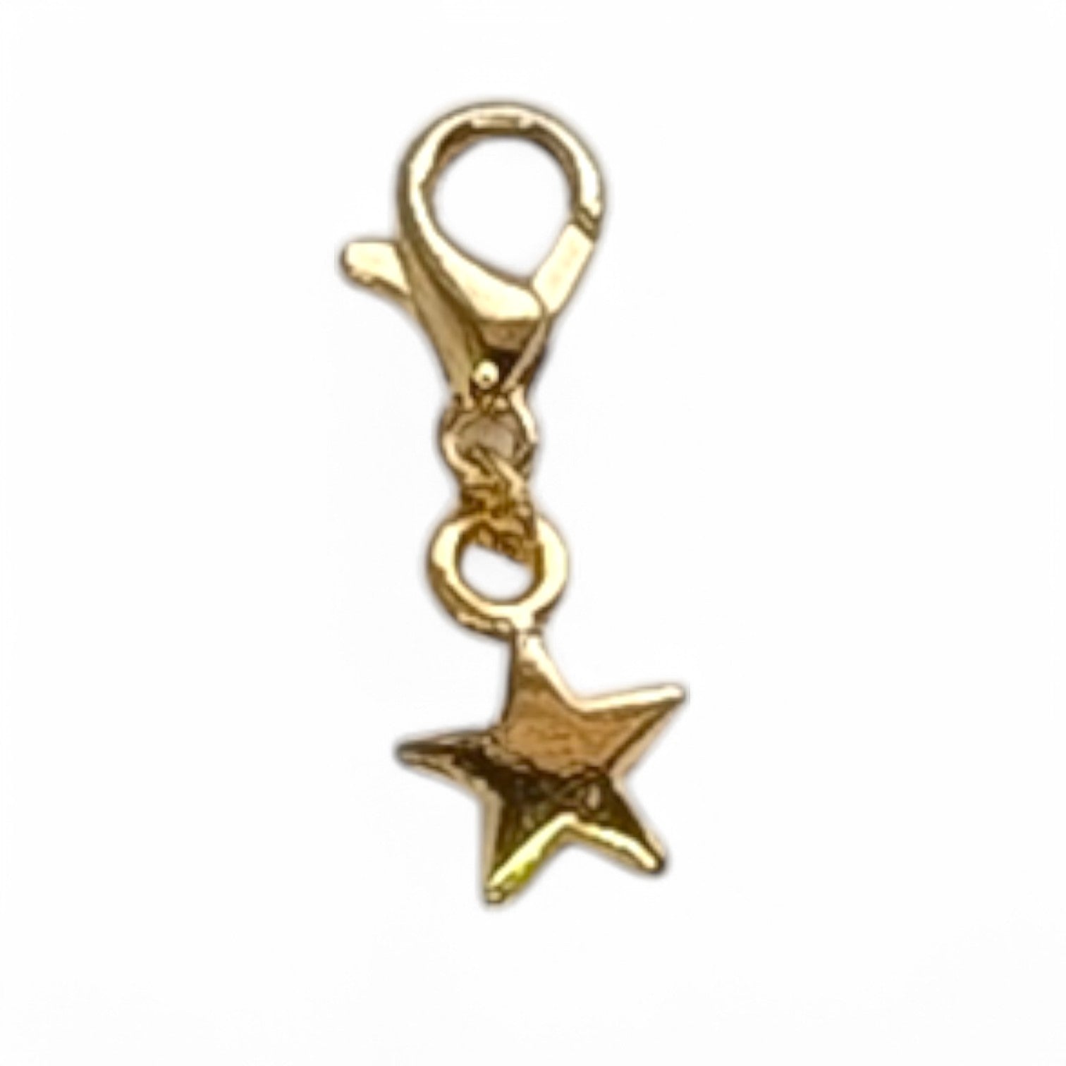 18k gold plated star charm with interchangeable clasp for adjustable placement by Cappa Creations