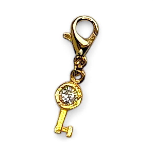 Pave key Charm