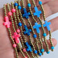 Deep Blue Opal Cross Bracelet