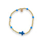 Deep Blue Opal Cross Bracelet