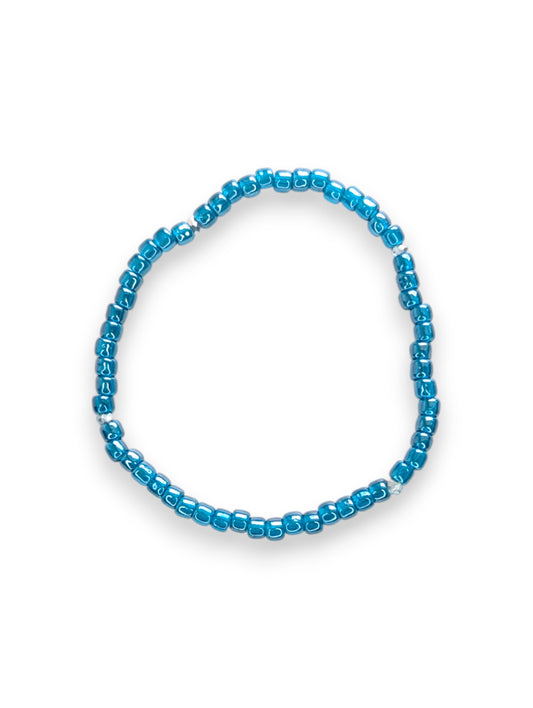 Pearly Teal Sparkle Stacker Bracelet