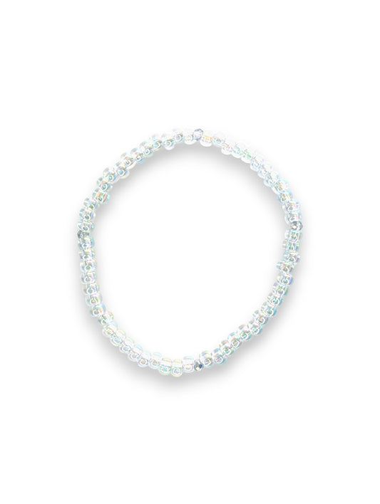 Transparent Baby Blue Sparkle Stacker Bracelet