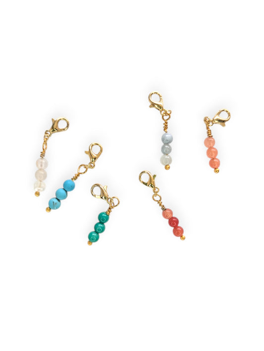 Gemstone Tassel Bead Charm