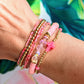 Hot pink Opal Cross Bracelet