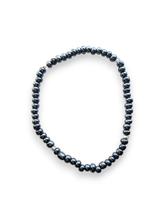 Black Pearl Sparkle Stacker Bracelet