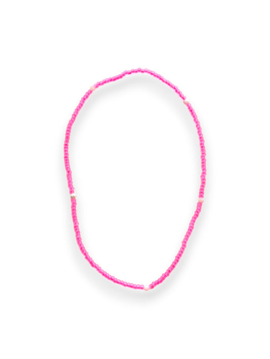 Hot Pink Hibiscus - Salty Babe Neon Anklet