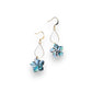 Plumie Dangle Earrings – abalone shell plumerias on gold teardrop.