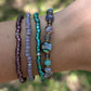 “Mermaid For More bracelet stacked with other Sparkle Stacklers – Cappa Creations fall collection.”