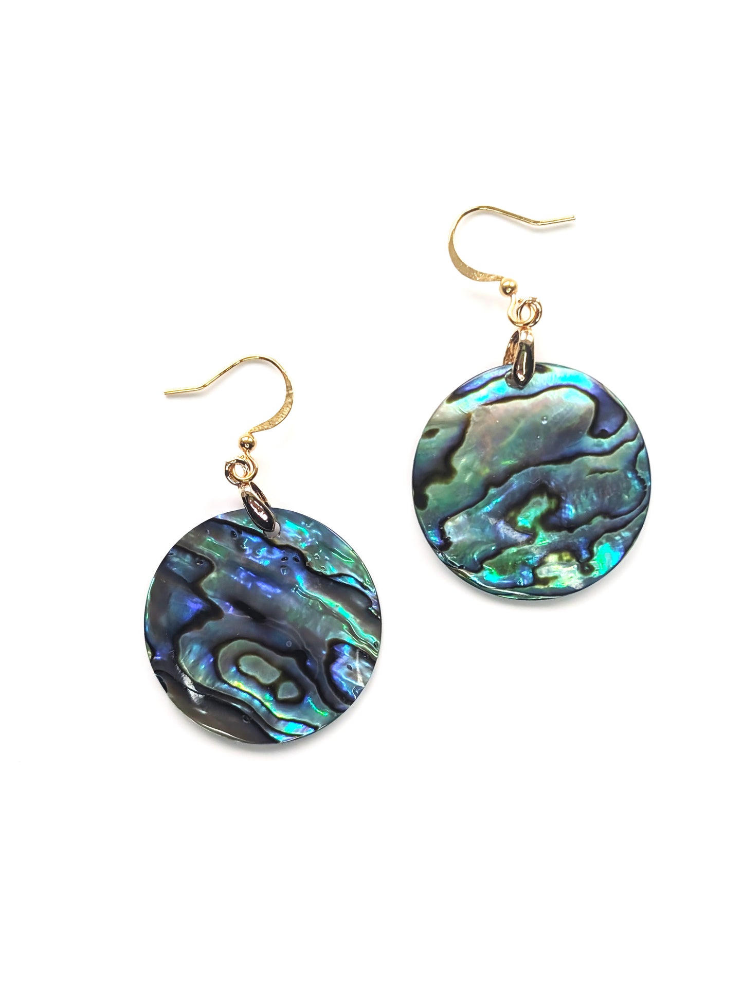 Abalone Shell Earrings – 18k Gold Plated