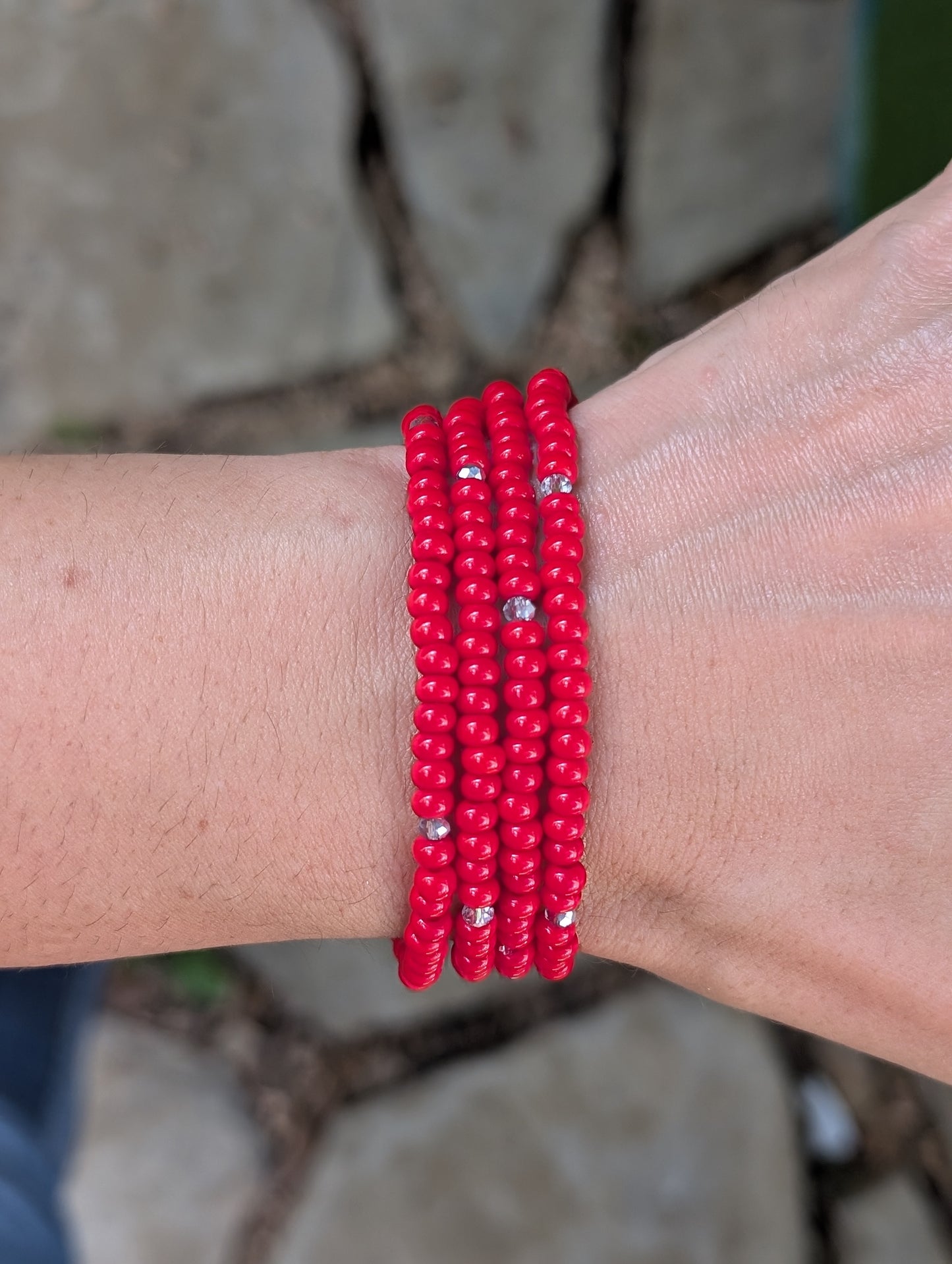Red - Sparkle Stacker Bracelet
