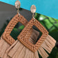 Tiki Girl Rattan Earrings