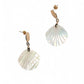 Gold Hammered Shell Earrings – 18k Gold Plated