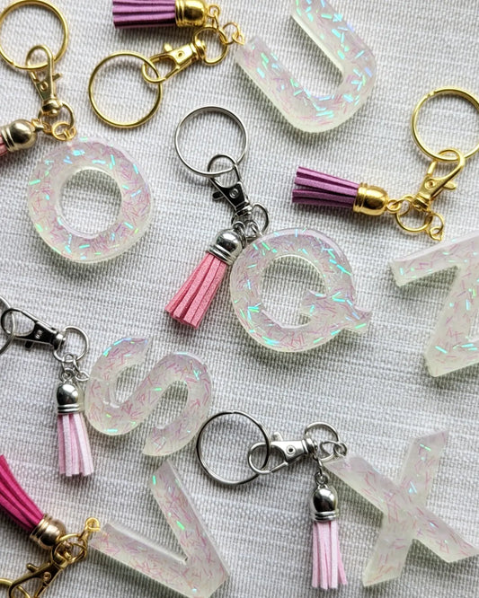 Cake by the Ocean Initial Key Chain